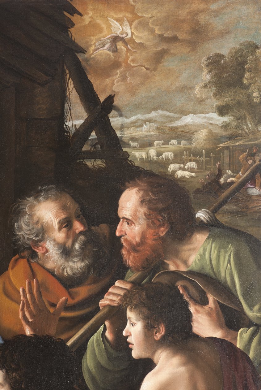 Narození Páně, detail od Giuseppe Vermiglio