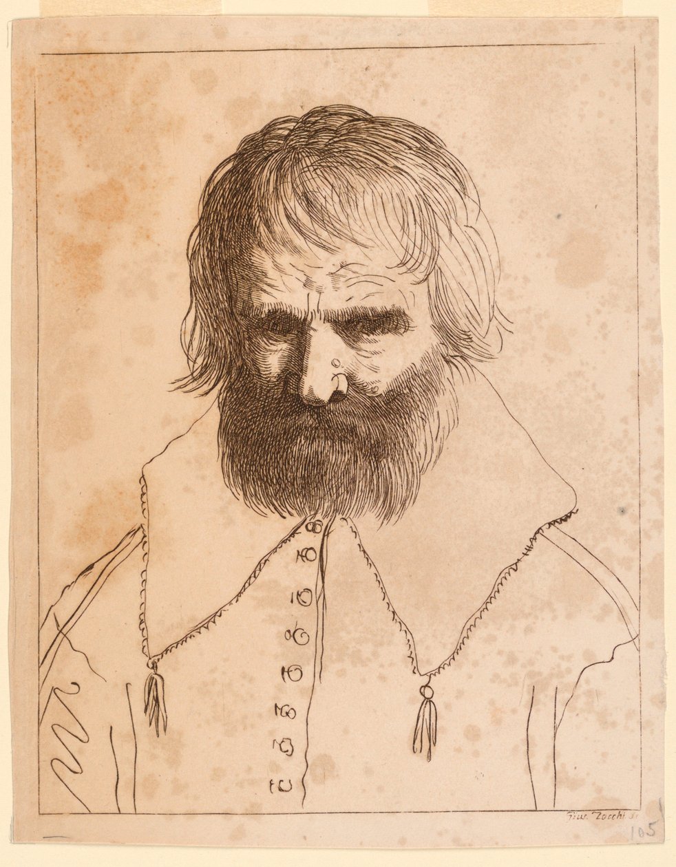 Hlava muže od Giuseppe Zocchi