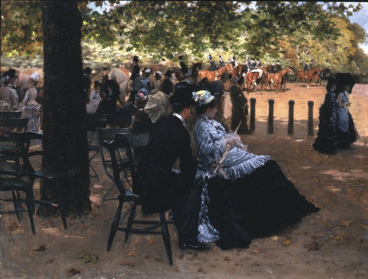 Flirace, Hyde Park od Giuseppe de Nittis