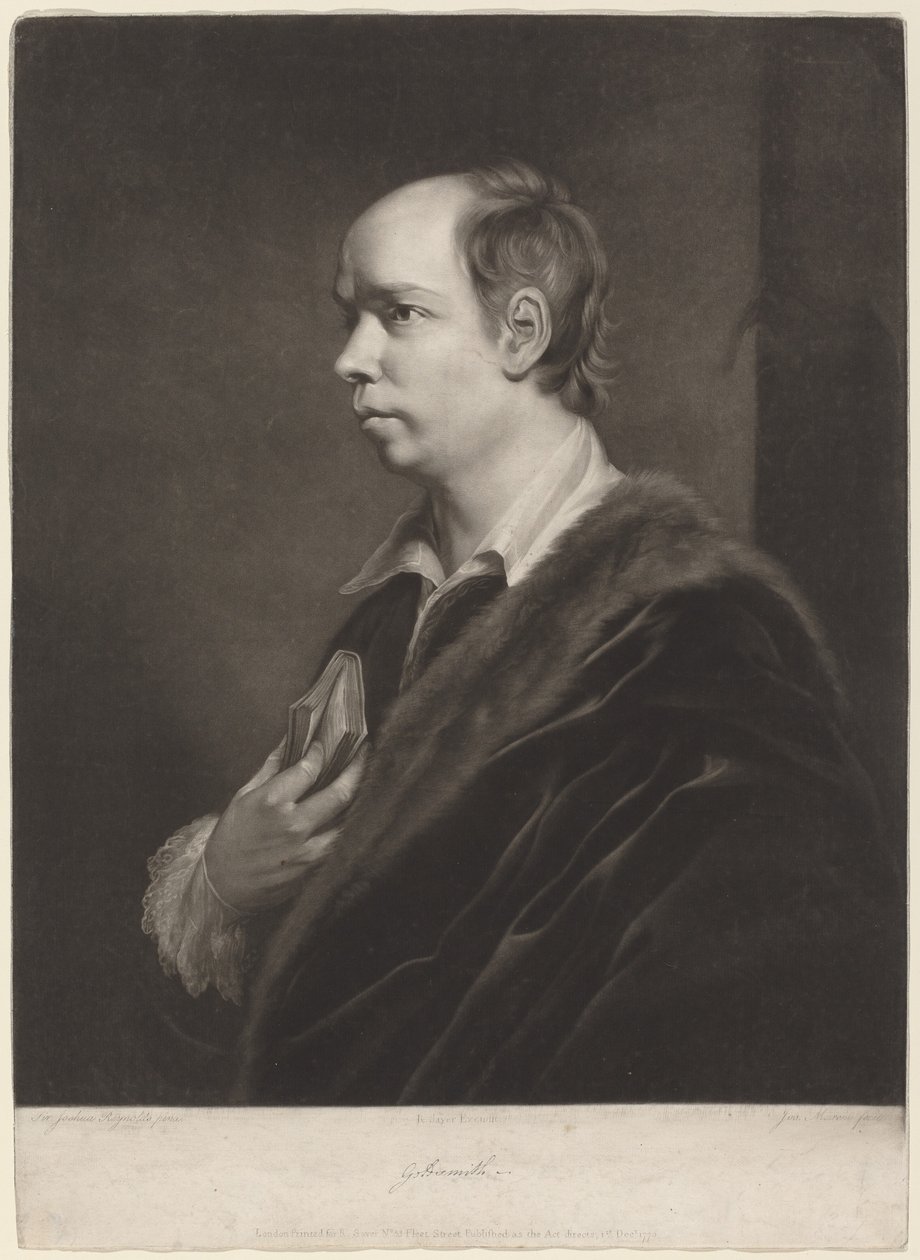 Oliver Goldsmith od Giuseppi Filippo Liberati Marchi after Sir Joshua Reynolds