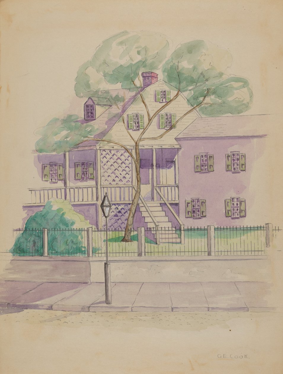 Old Dutch Farmhouse, c. 1936. od Gladys Cook