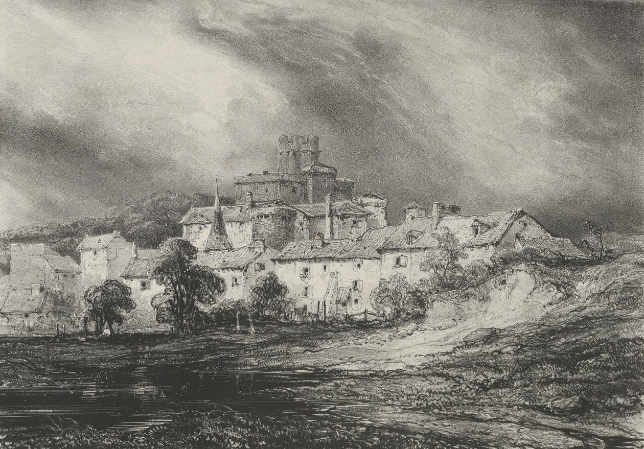 Hrad Pont-Gibaud, 1830. od Godefroy Engelmann