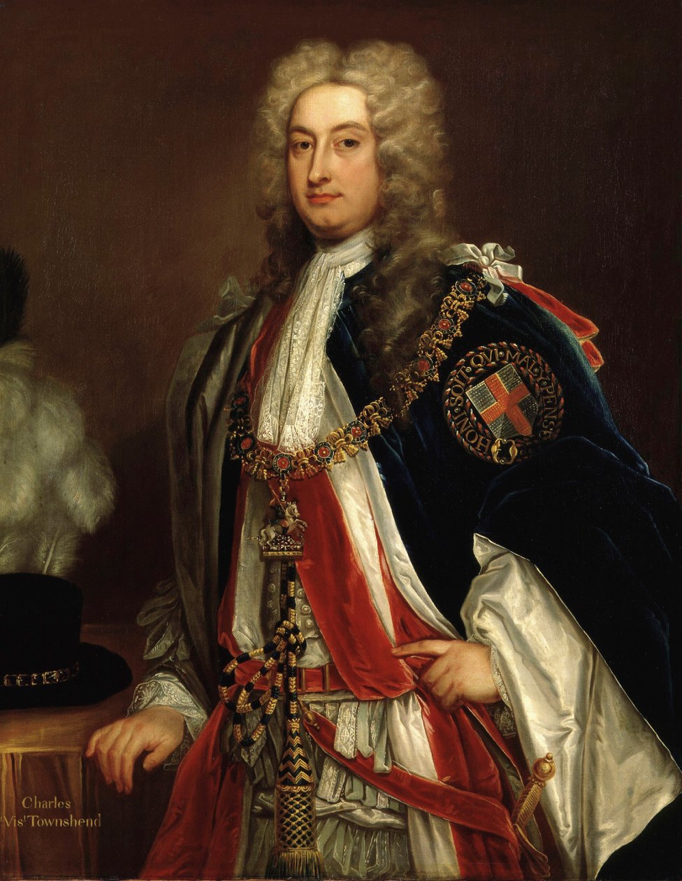Charles, 2. vikomt Townshend, kolem 1715-20 od Godfrey Kneller