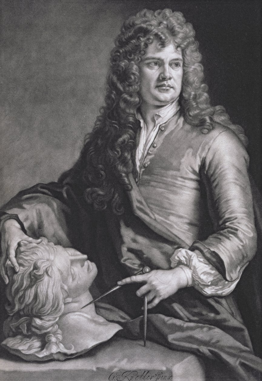 Grinling Gibbons (1648–1721) od Godfrey Kneller