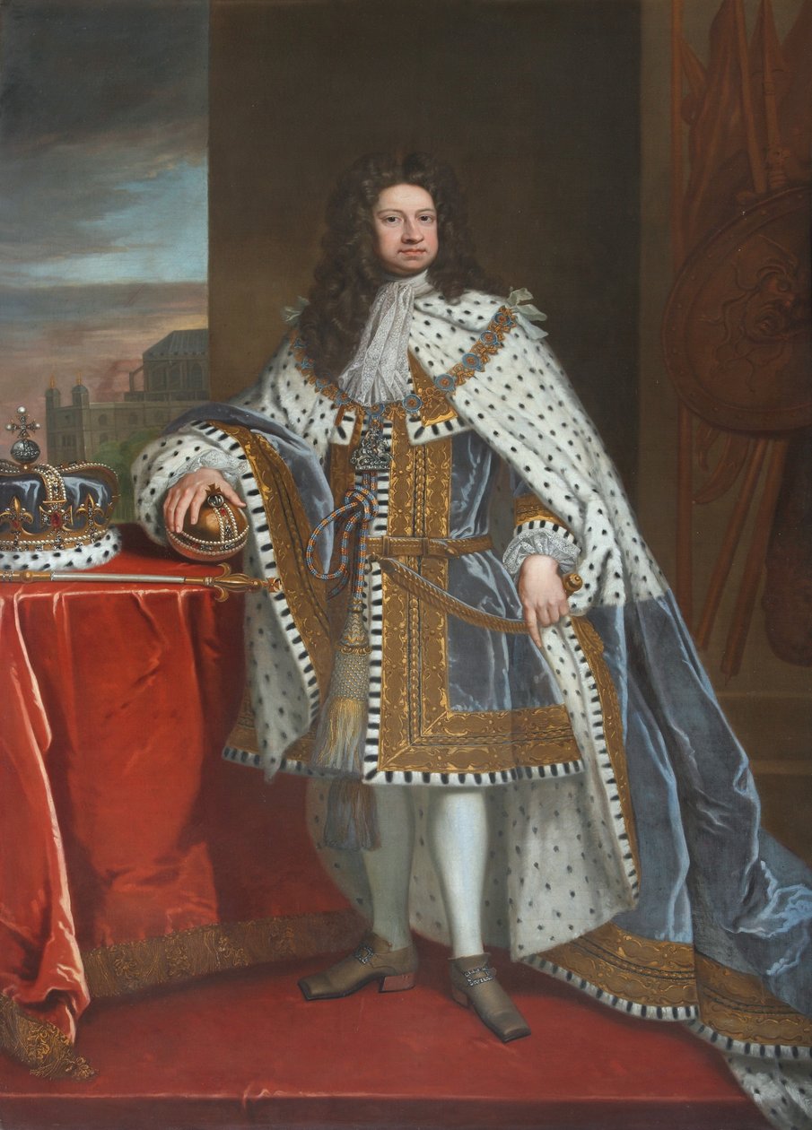 král Jiří I od Godfrey Kneller
