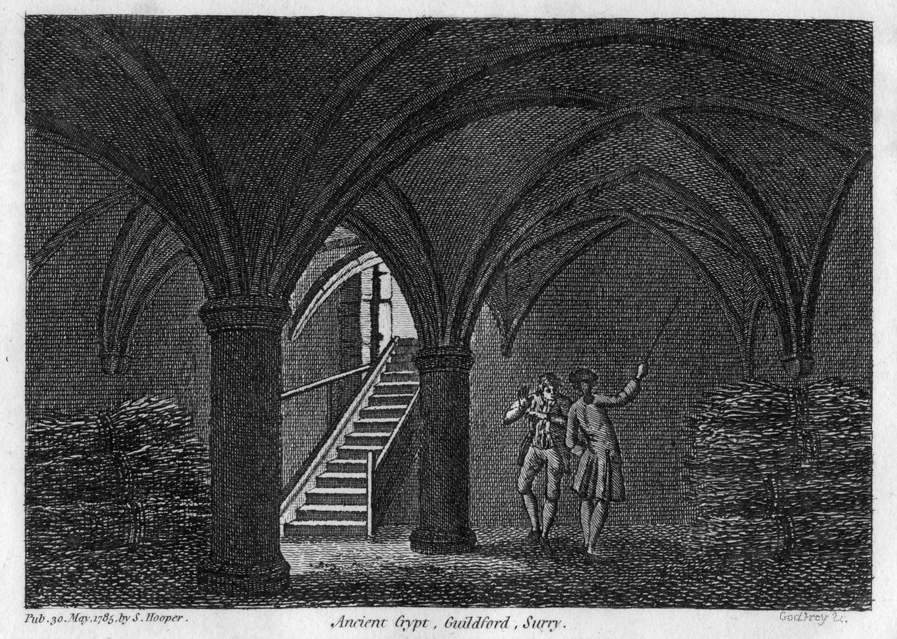 Starověká krypta, Guildford, Surrey, 1785. od Godfrey