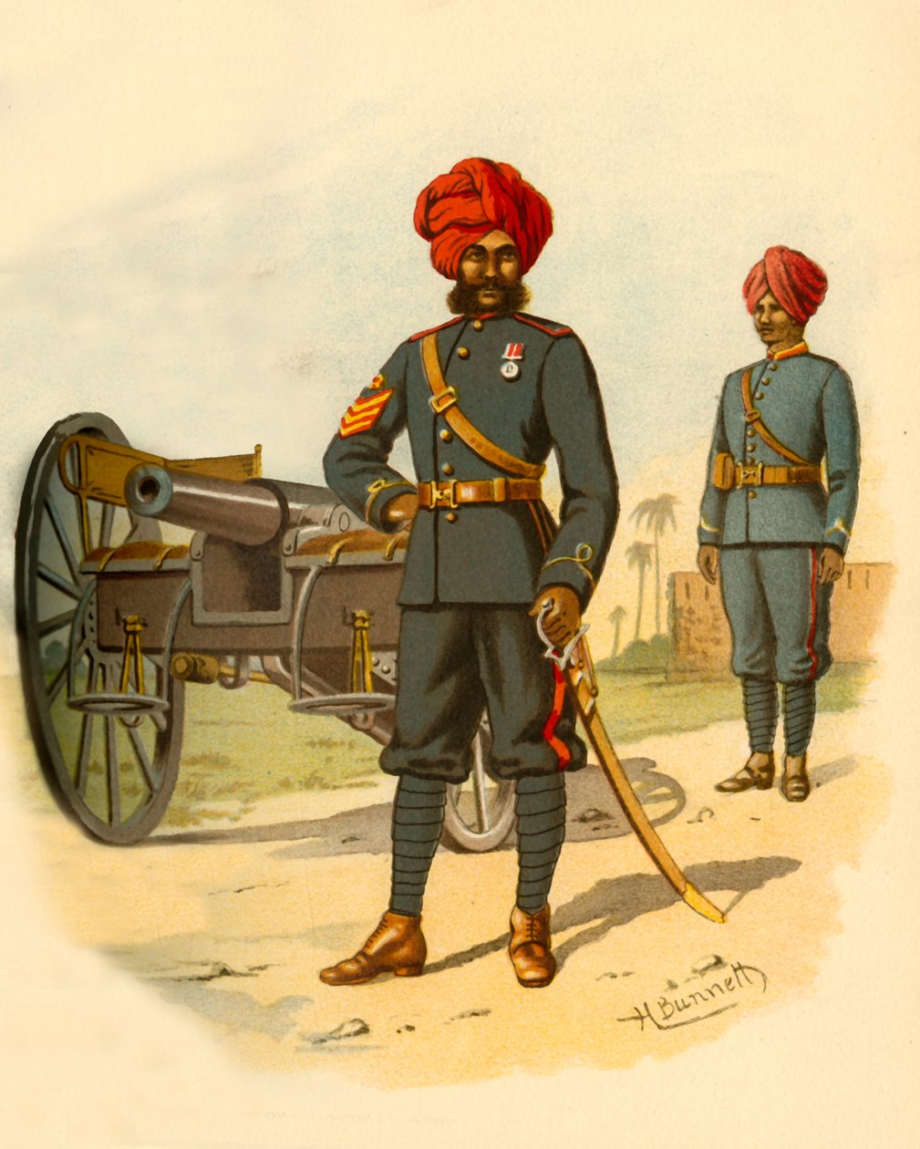 Bombajské dělostřelectvo, 1890. od Godfrey Douglas Giles