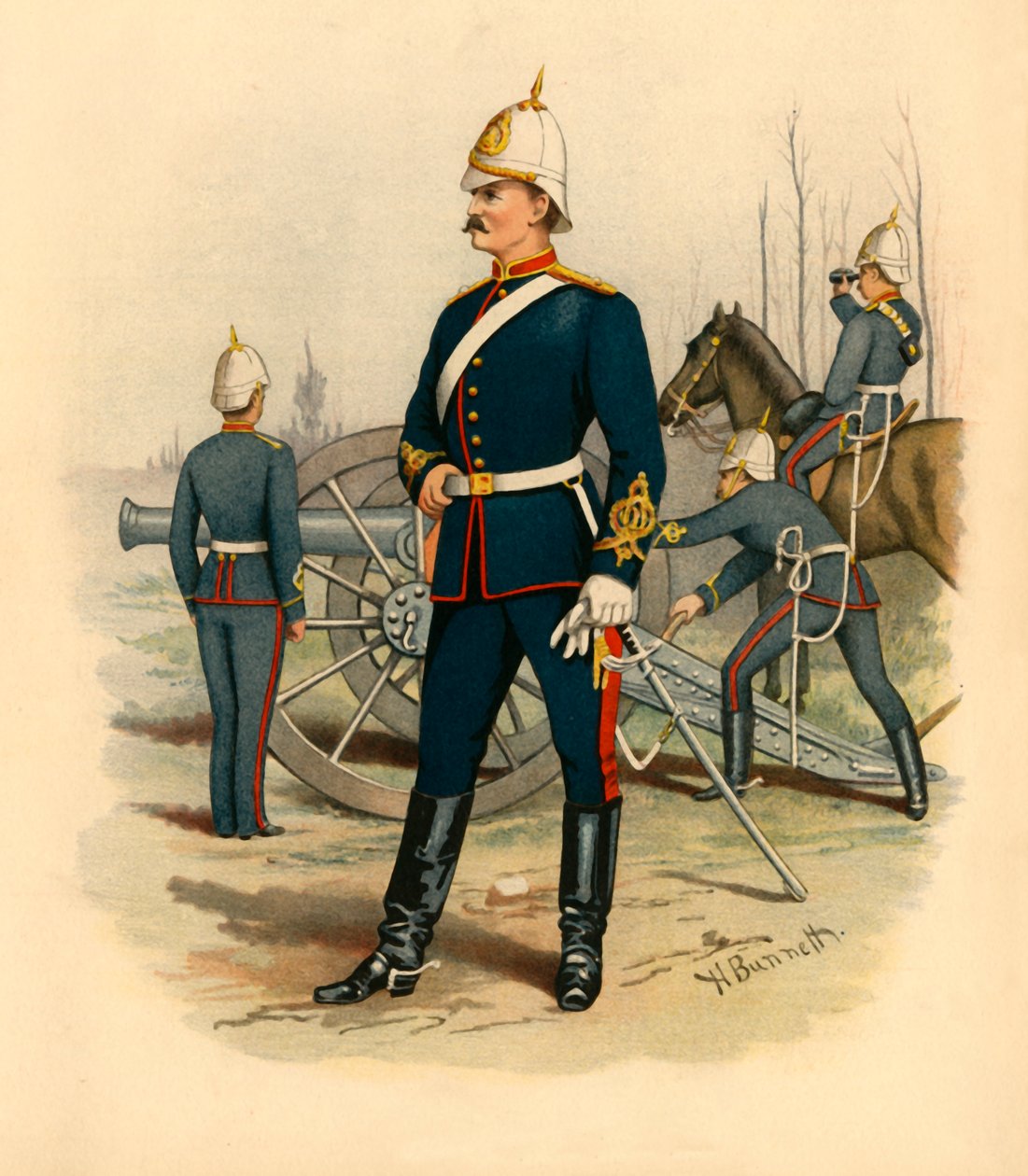 Viktoriánské dělostřelectvo, 1890. od Godfrey Douglas Giles