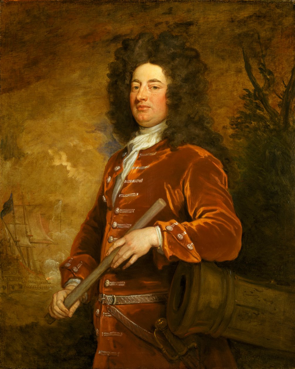 Admirál sir John Jennings (1664-1743) od Godfrey Kneller