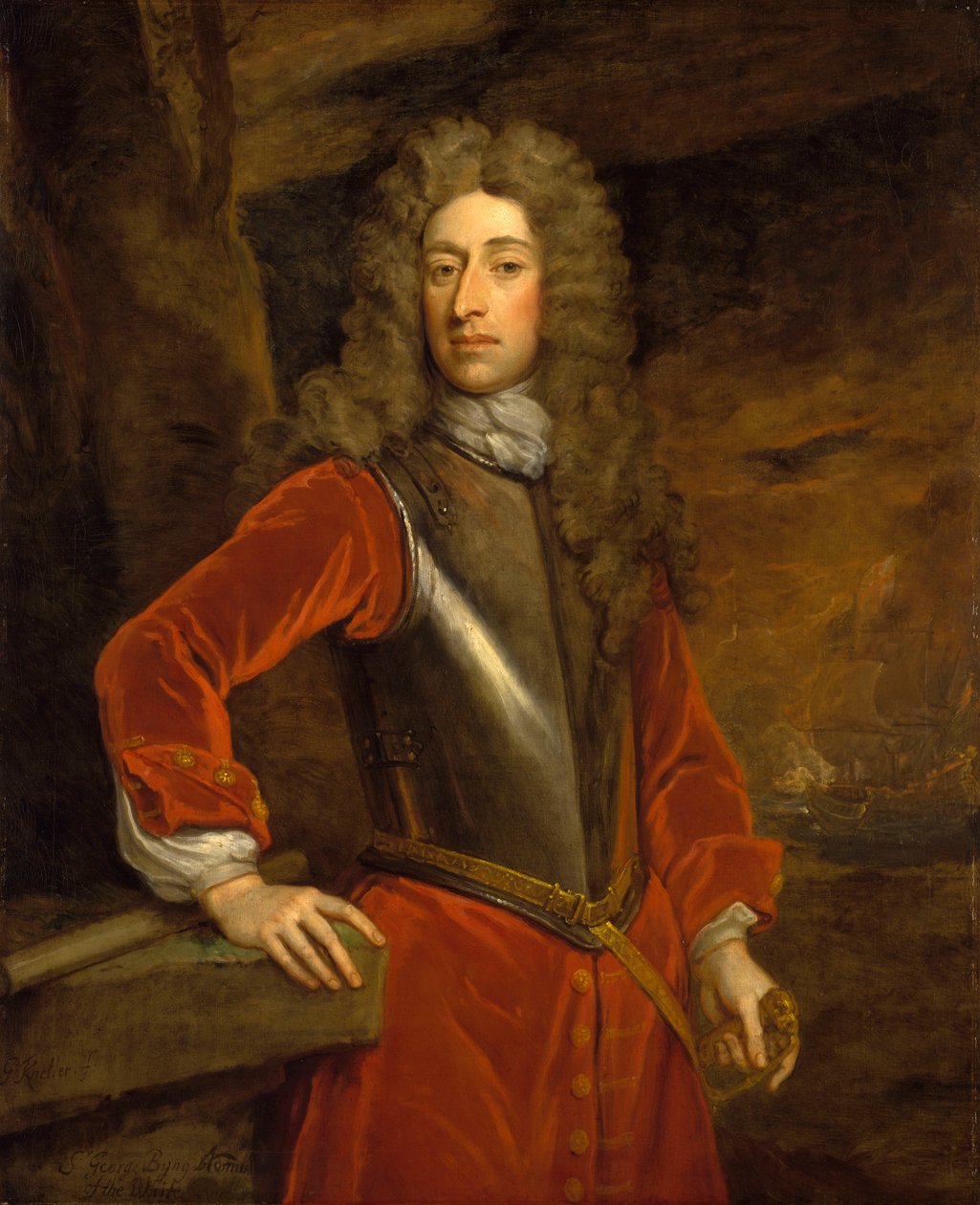 Admirál flotily George Byng od Godfrey Kneller