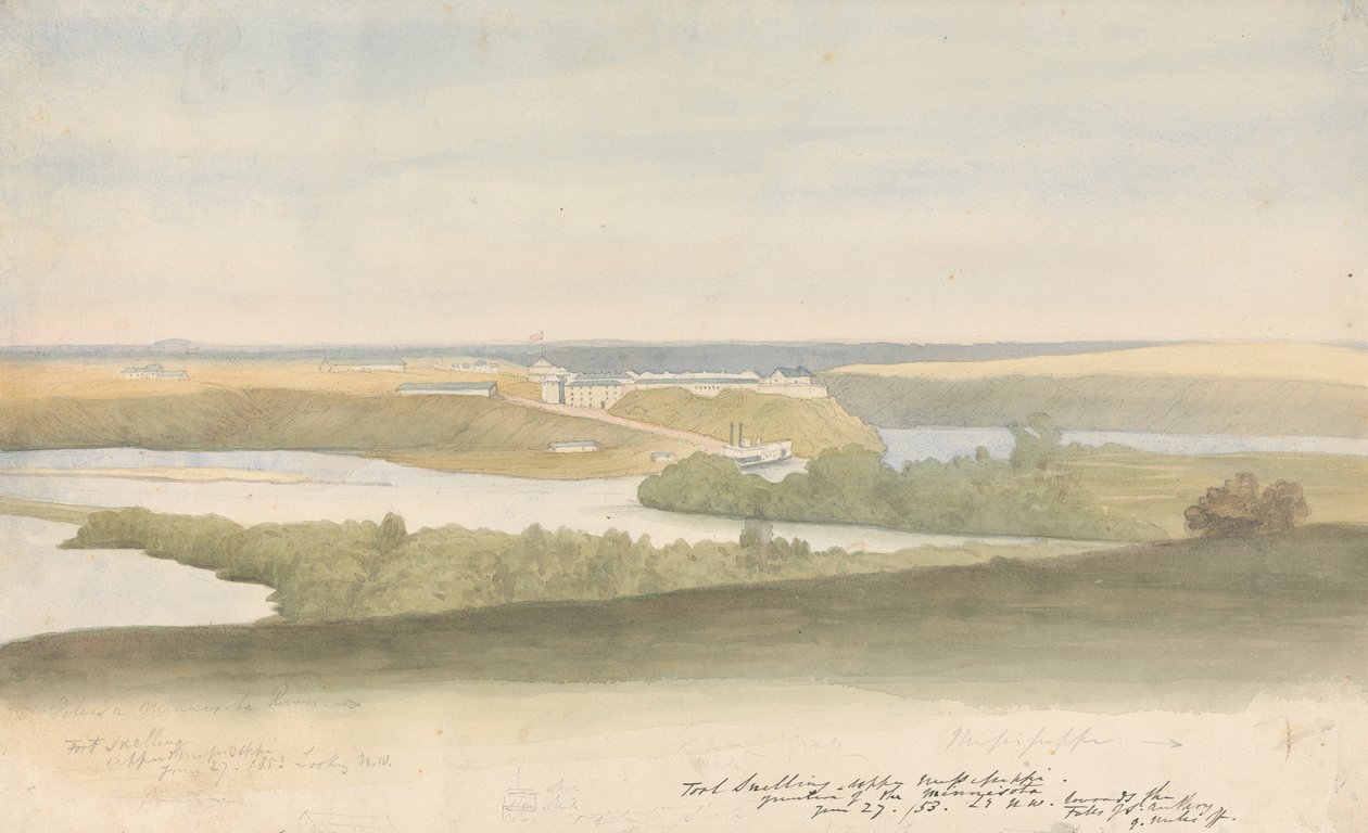 Fort Snelling od Godfrey Thomas Vigne