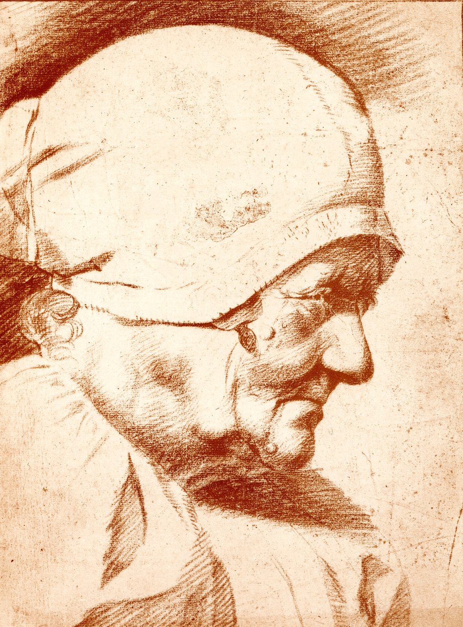 Hlava staré ženy od Godfried Schalcken