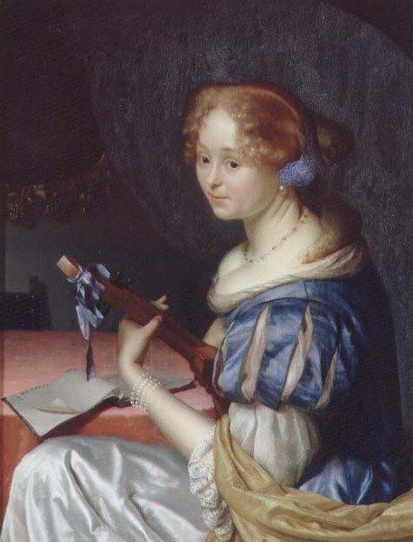 Luteplayer (panel) od Godfried Schalcken