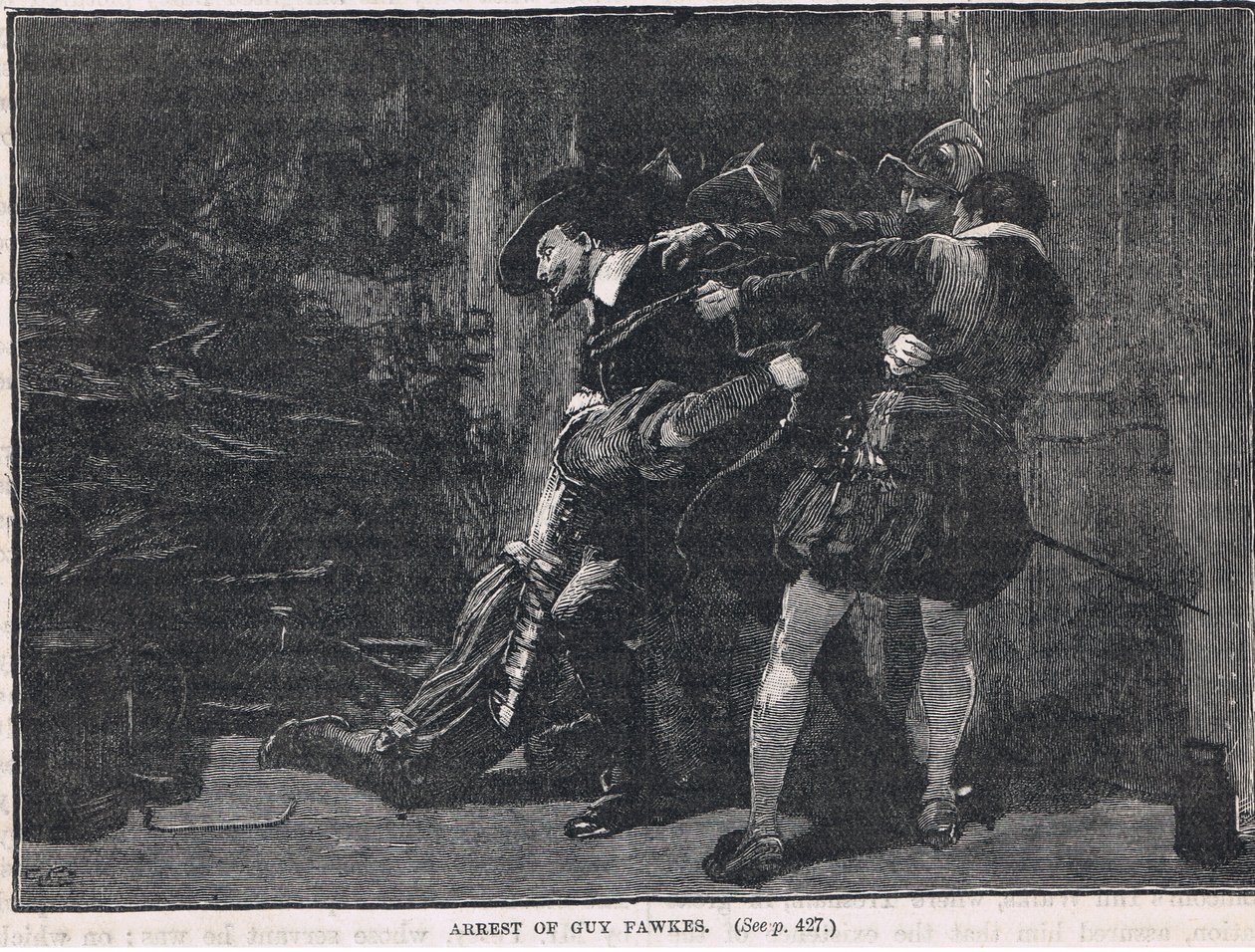 Zatčení Guye Fawkese 1605 od Gordon Frederick Browne
