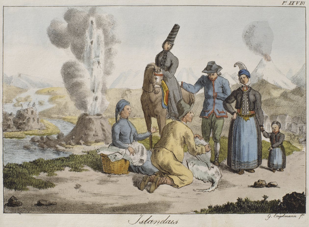 Islanďané od Gottfried or Godefroy Engelmann
