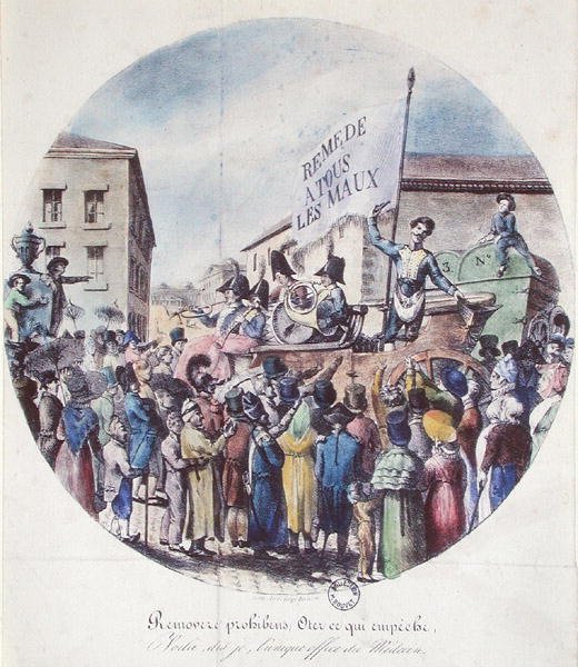 šarlatán (barva litho) od Gottfried or Godefroy Engelmann