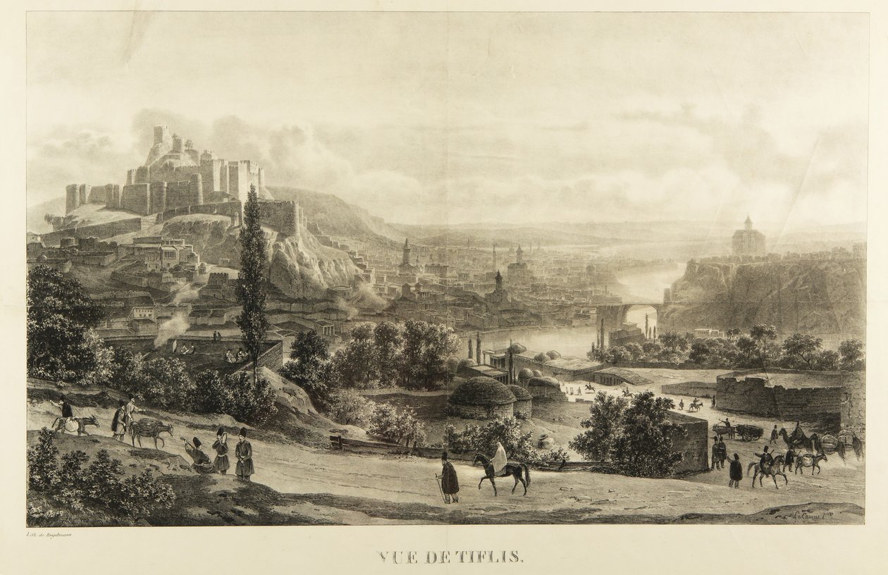 Pohled na Tiflis, 1830 od Gottfried or Godefroy Engelmann