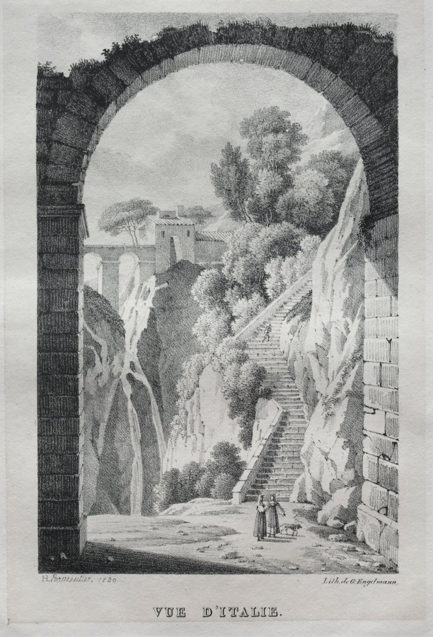 Vue dItalie, 1820. od Gottfried or Godefroy Engelmann
