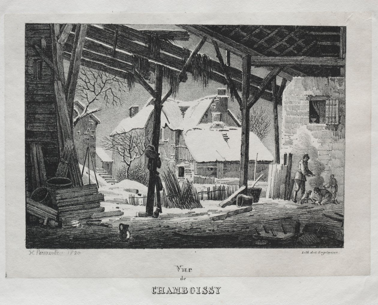 Pohled na Chamboissy, 1820. od Gottfried or Godefroy Engelmann