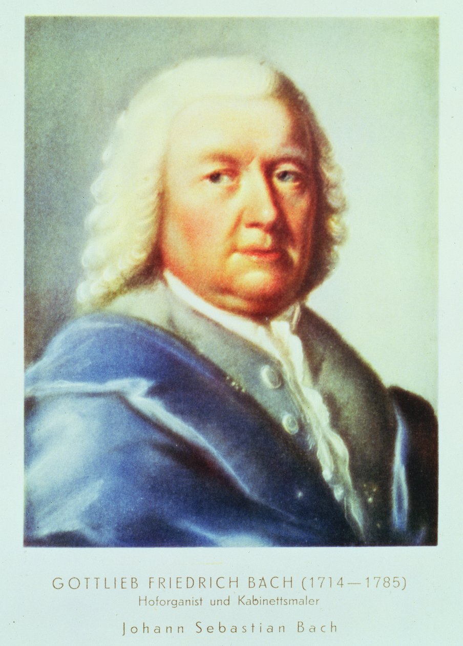 Portrét Johanna Sebastiana Bacha (1685-1750) od Gottlieb Friedrich Bach