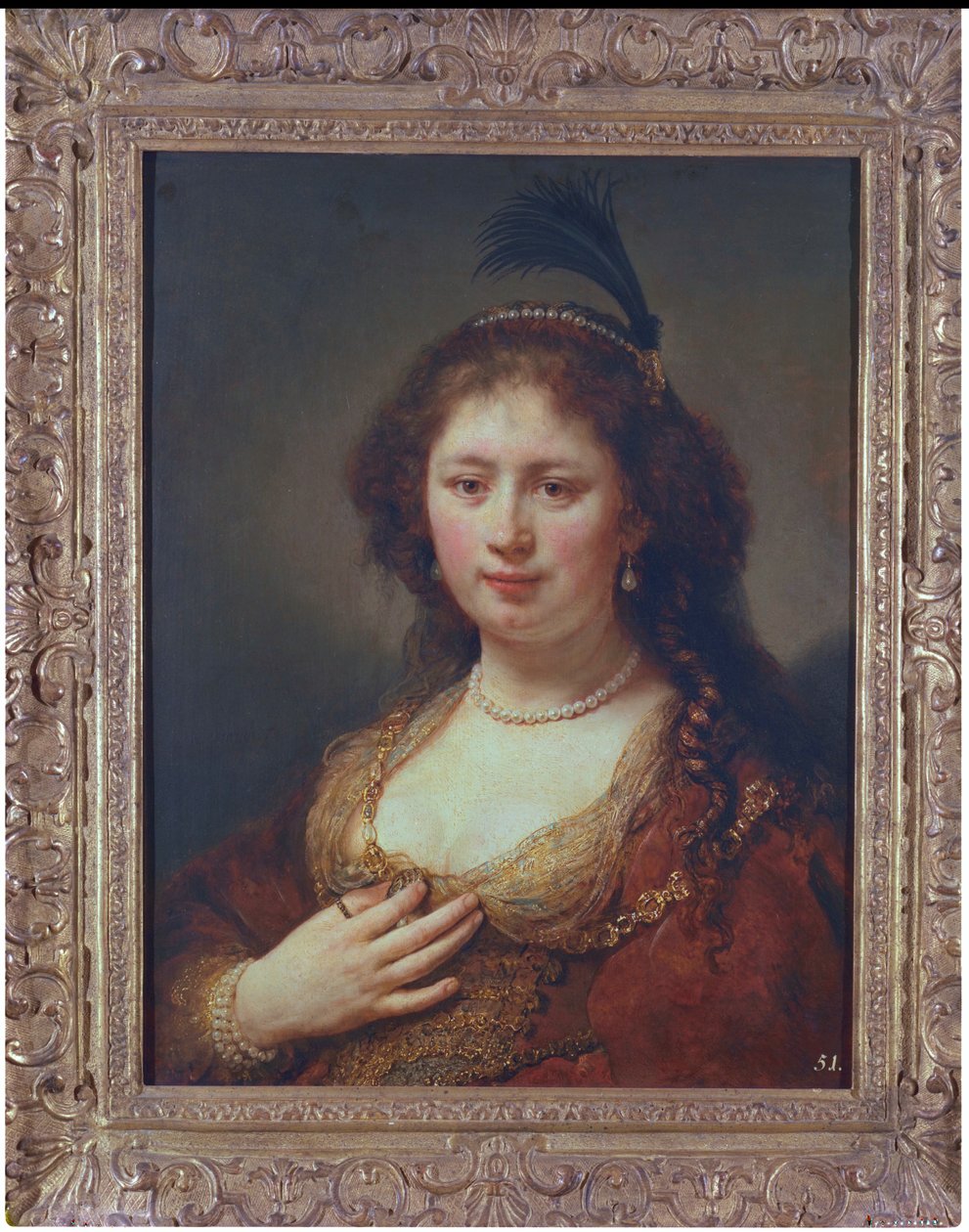 Dáma s chocholem, 1636 od Govaert Flinck