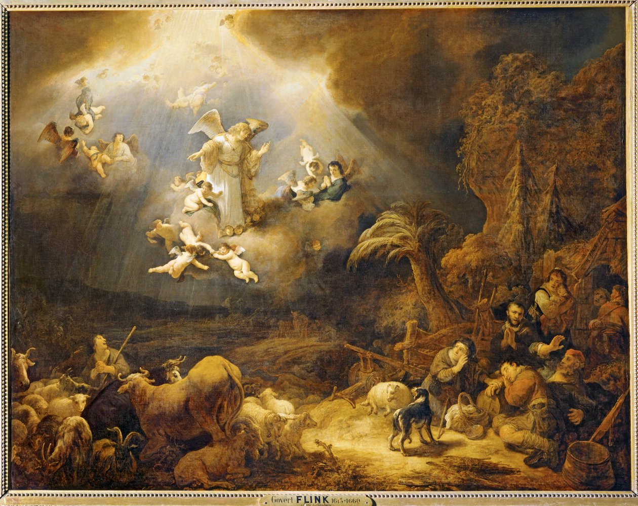 Oznámení pastýřům... od Govaert Flinck