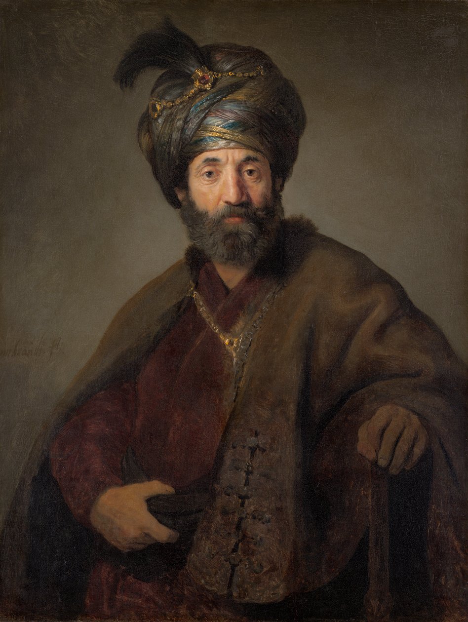 Muž v orientálním kostýmu od Govert Flink or Rembrandt