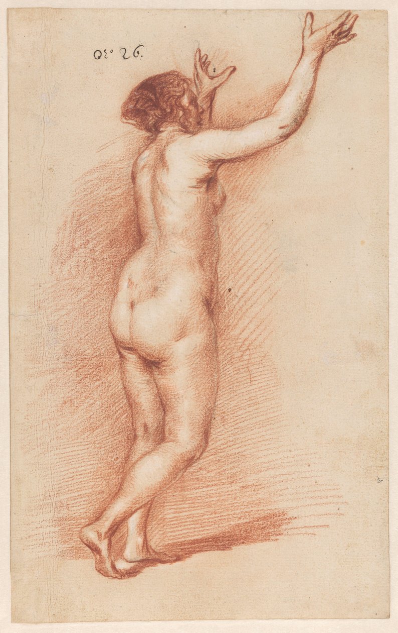 Stojící žena se zdviženýma rukama od Govert Flinck (attributed to)