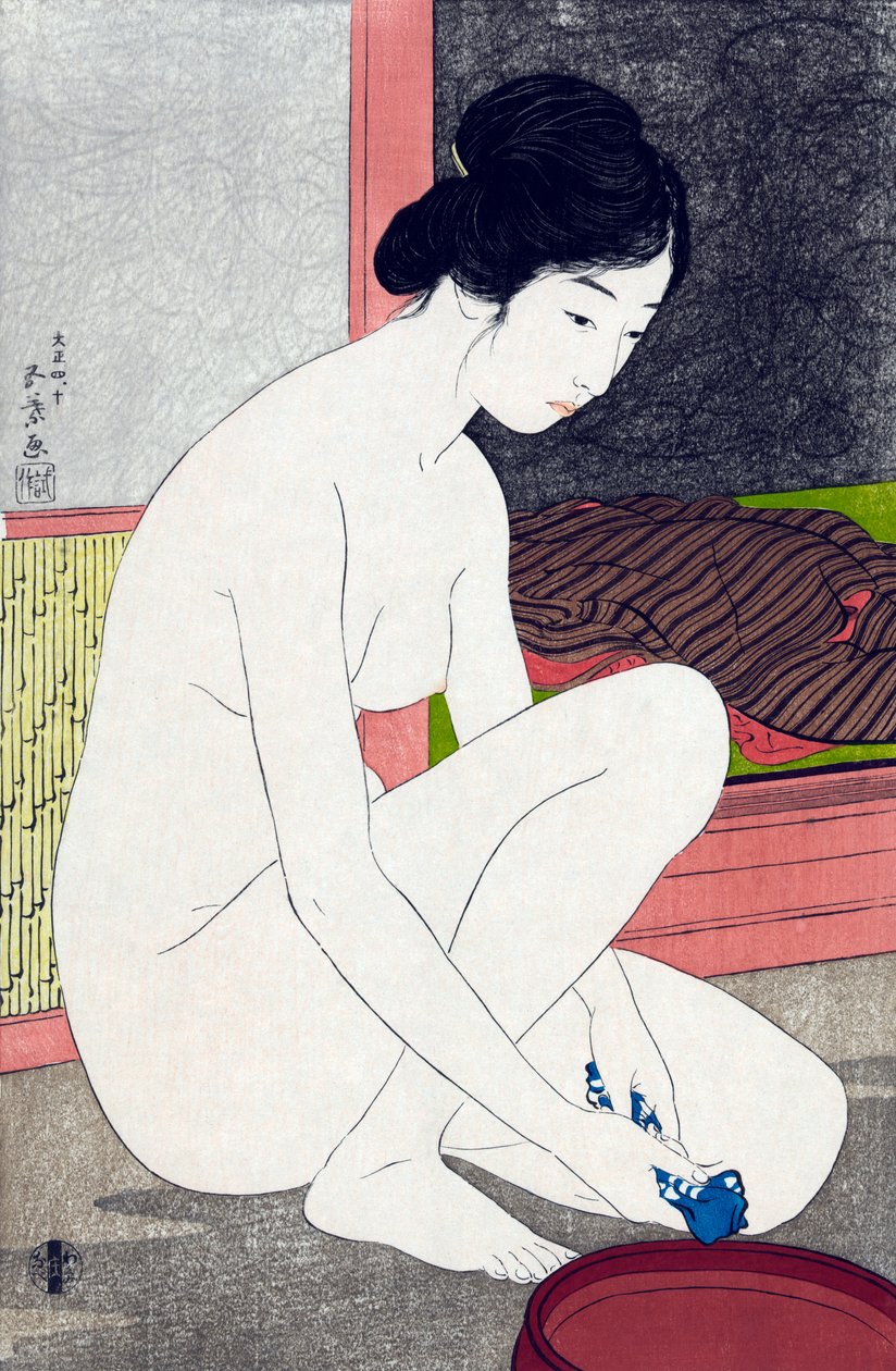 Muž a f ruka r místo th do 5 nocí Hashiguchi od Goyo Hashiguchi