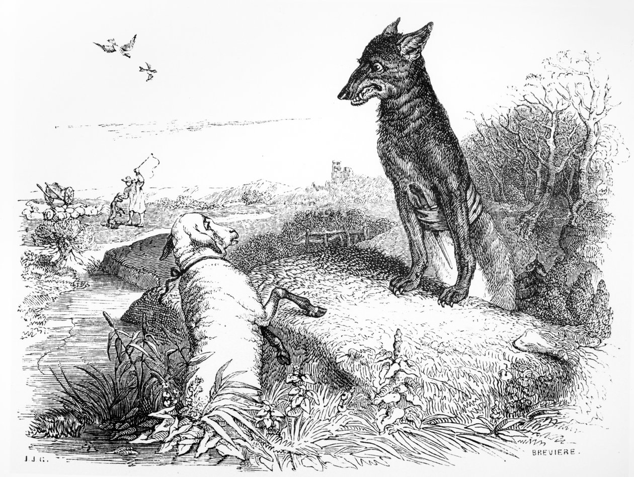 Vlk a beránek, ilustrace k 