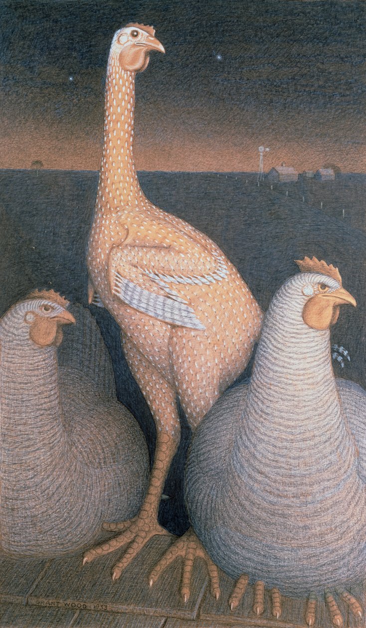 Dospívání, 1933 od Grant Wood