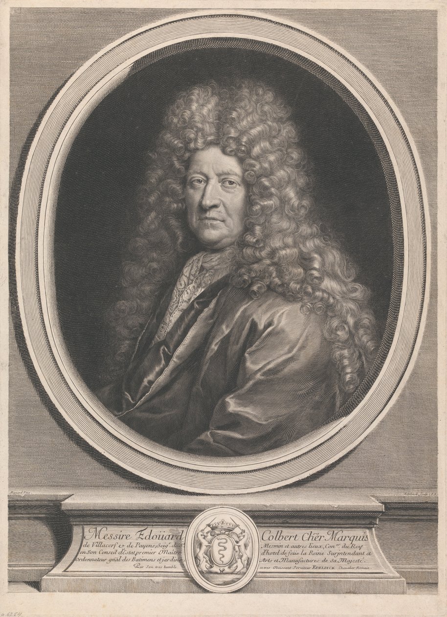 Édouard Colbert, markýz de Villacerf od Gérard Edelinck