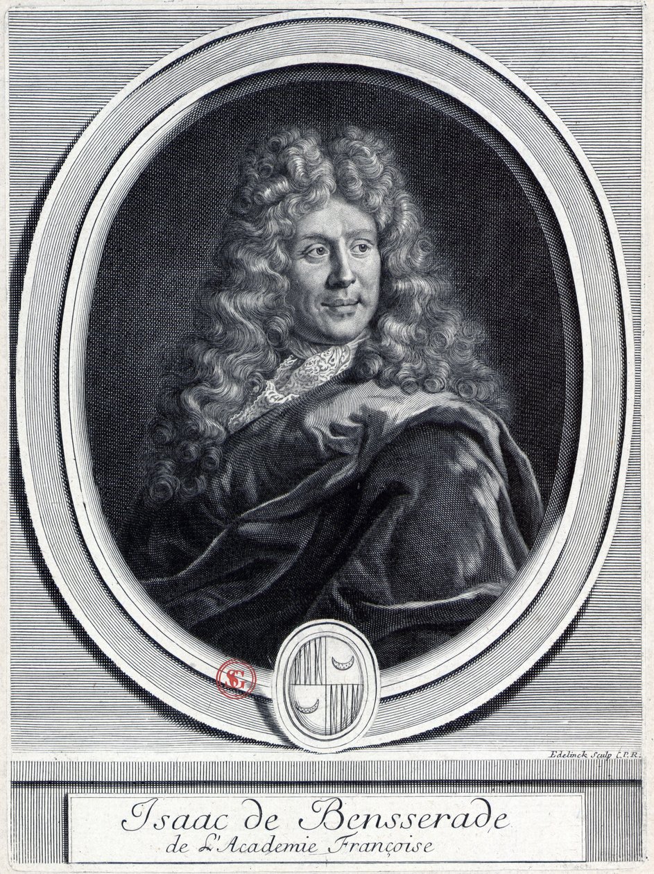 Isaac de Bensserade z Académie Françoise od Gérard Edelinck