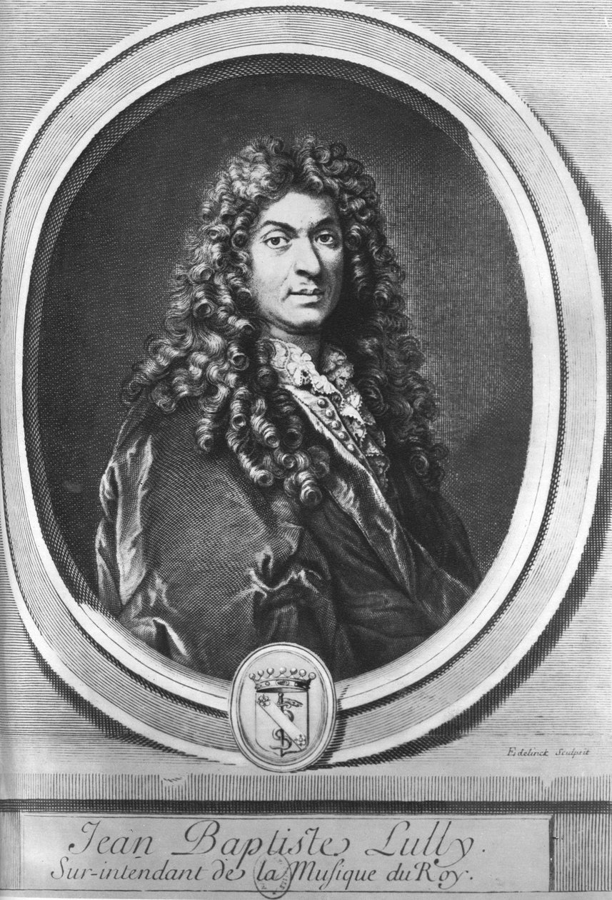 Jean-Baptiste Lully, francouzský skladatel narozený ve Florencii od Gérard Edelinck