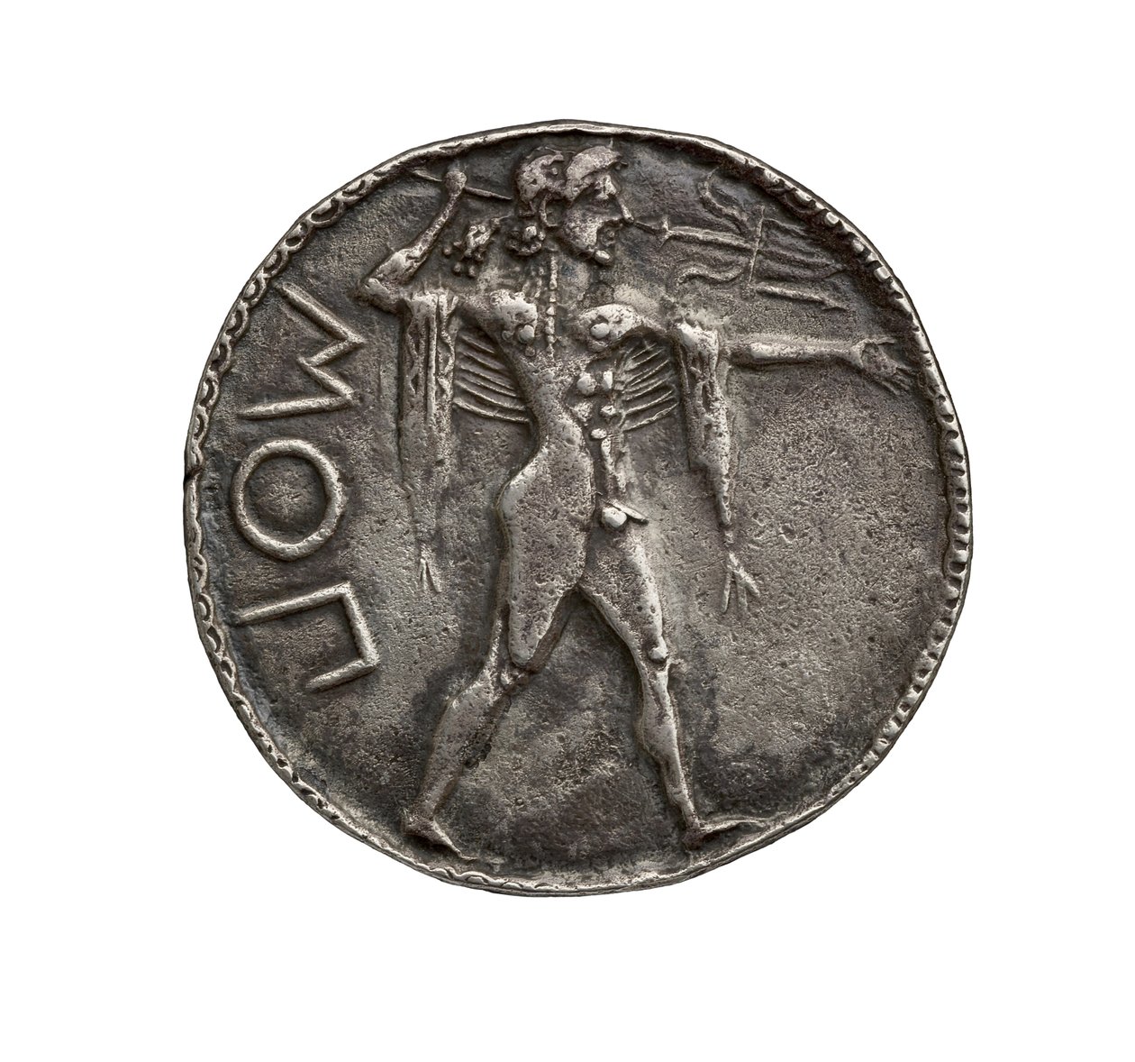 Starořecká stříbrná mince z Posidonie, 510-30 n. l. (stříbro) od Greek