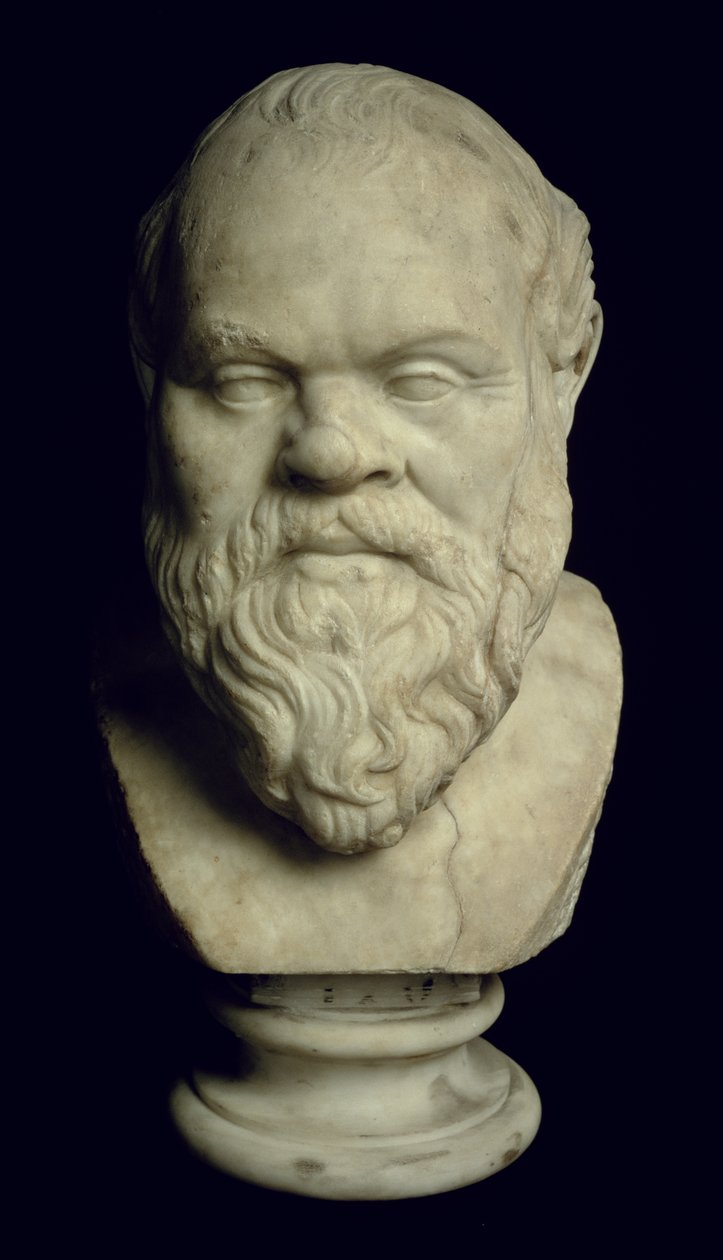 Sokratova busta (469-399 př. n. l.) (mramor) (viz také 85228) od Greek