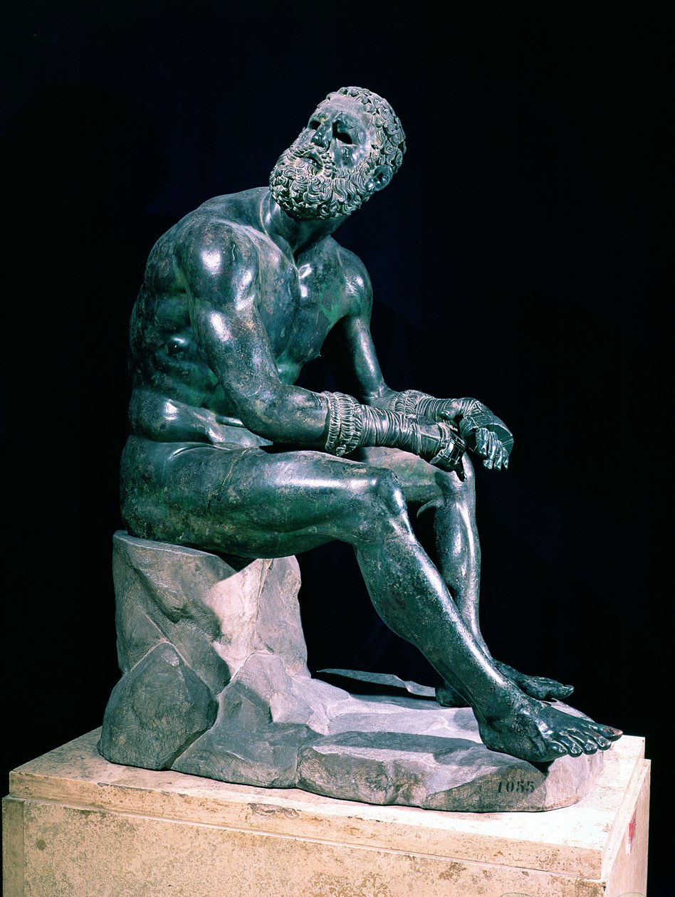 Sedící boxer (bronzový) od Greek