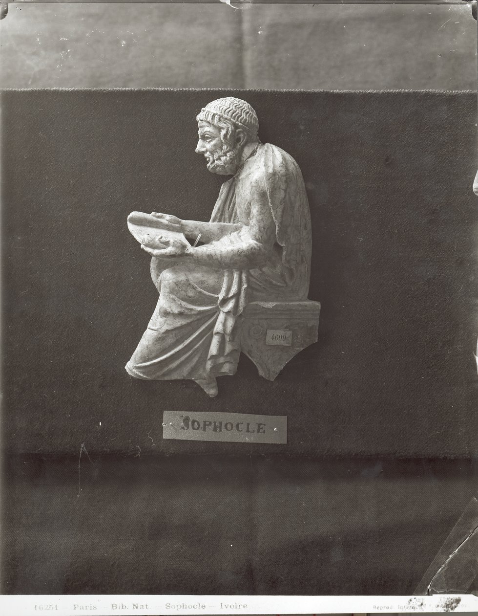 Sofokles (495-406 př. n. l.) básník čtoucí (mramor) od Greek