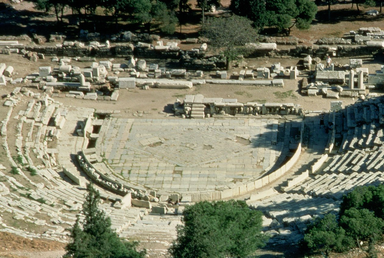 Dionysiovo divadlo, pohled shora, c.330 př.nl od Greek
