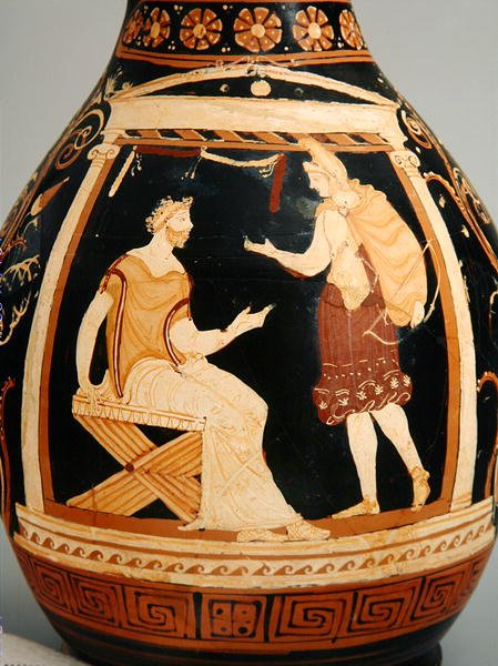 Oinochoe (Forma III), 340-320 př. n. l. (keramika) (detail) od Greek