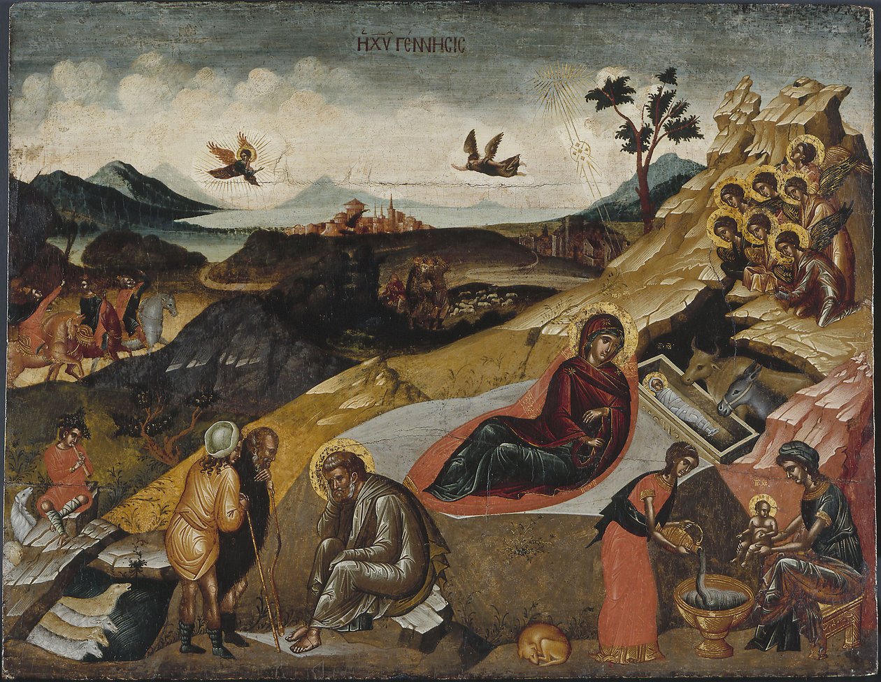 Narození Krista, c. 1490. od Greek icon.
