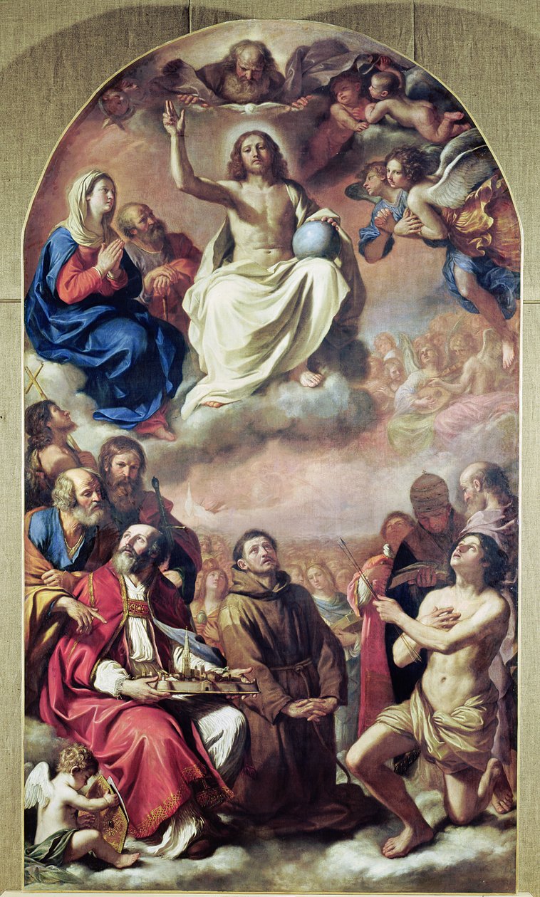 Sláva svatých, 1645-47 od Giovanni Francesco Barbieri