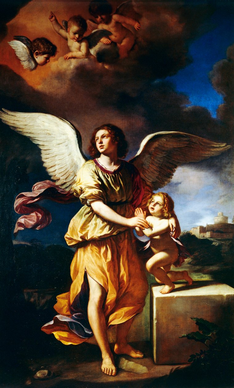 Anděl strážný od Guercino