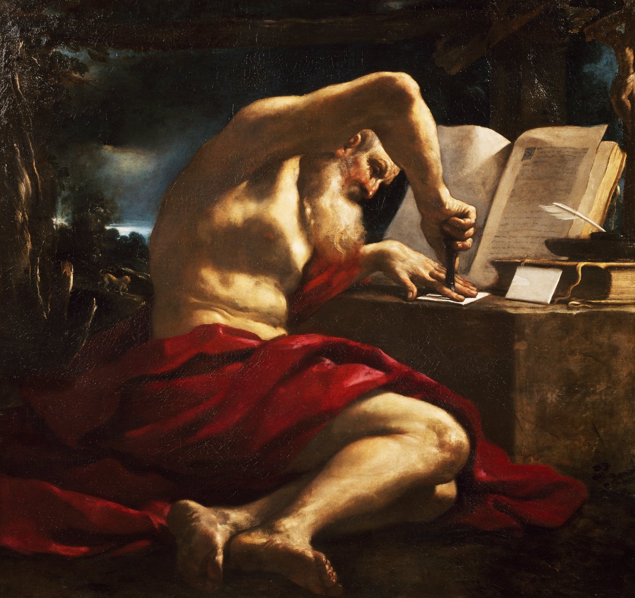 Pečetící dopis svatého Jeronýma od Guercino