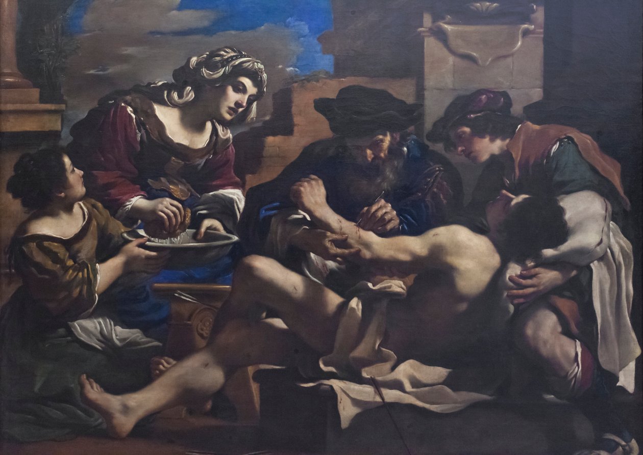 Svatý Sebastian se staral o Irene od Guercino (1591 1666)