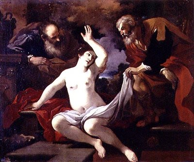 Susanna a starší od Guercino