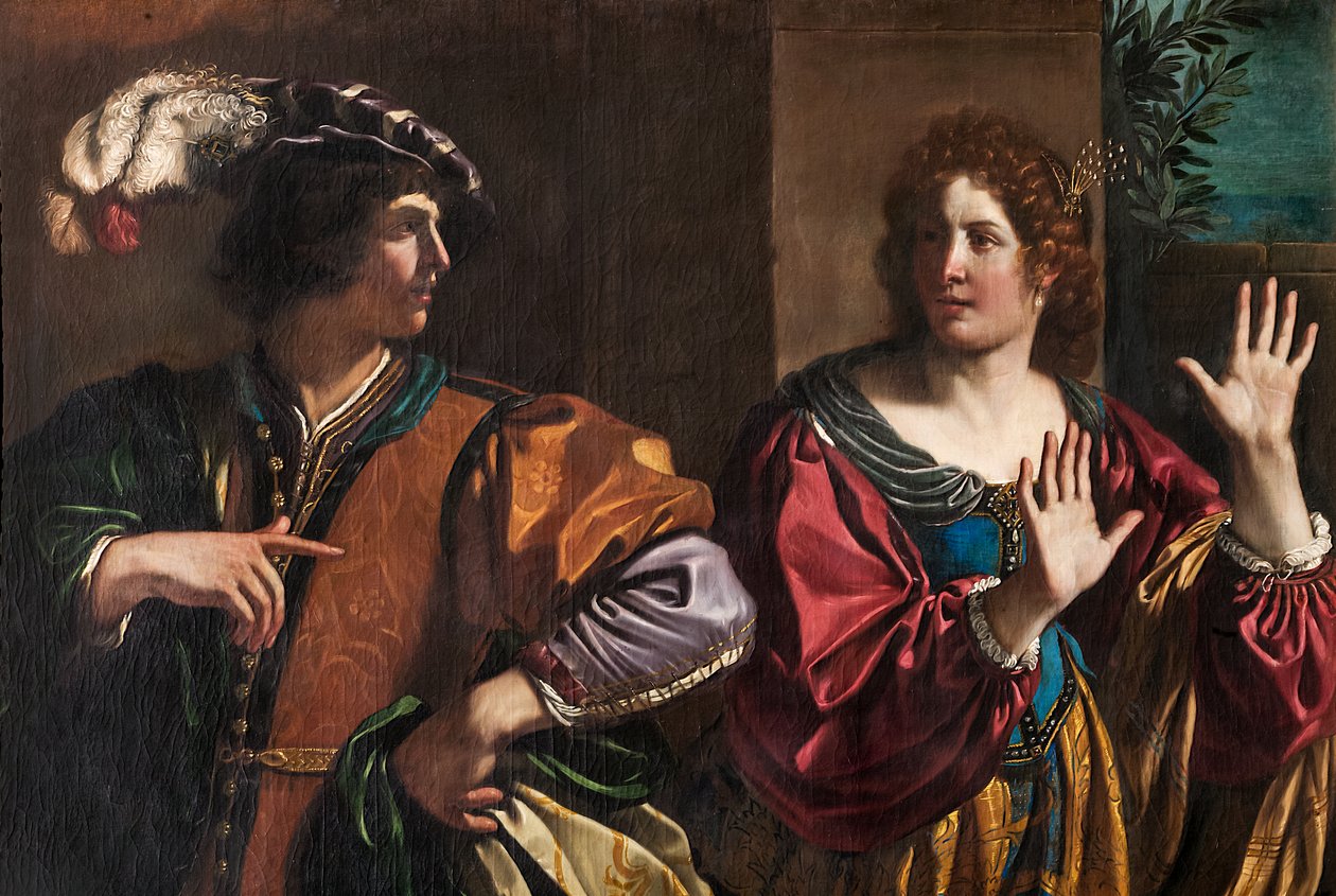 Amnon a Tamar od Guercino