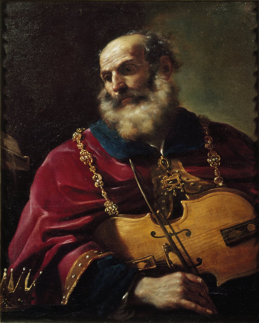 Král David (olej na plátně od Guercino