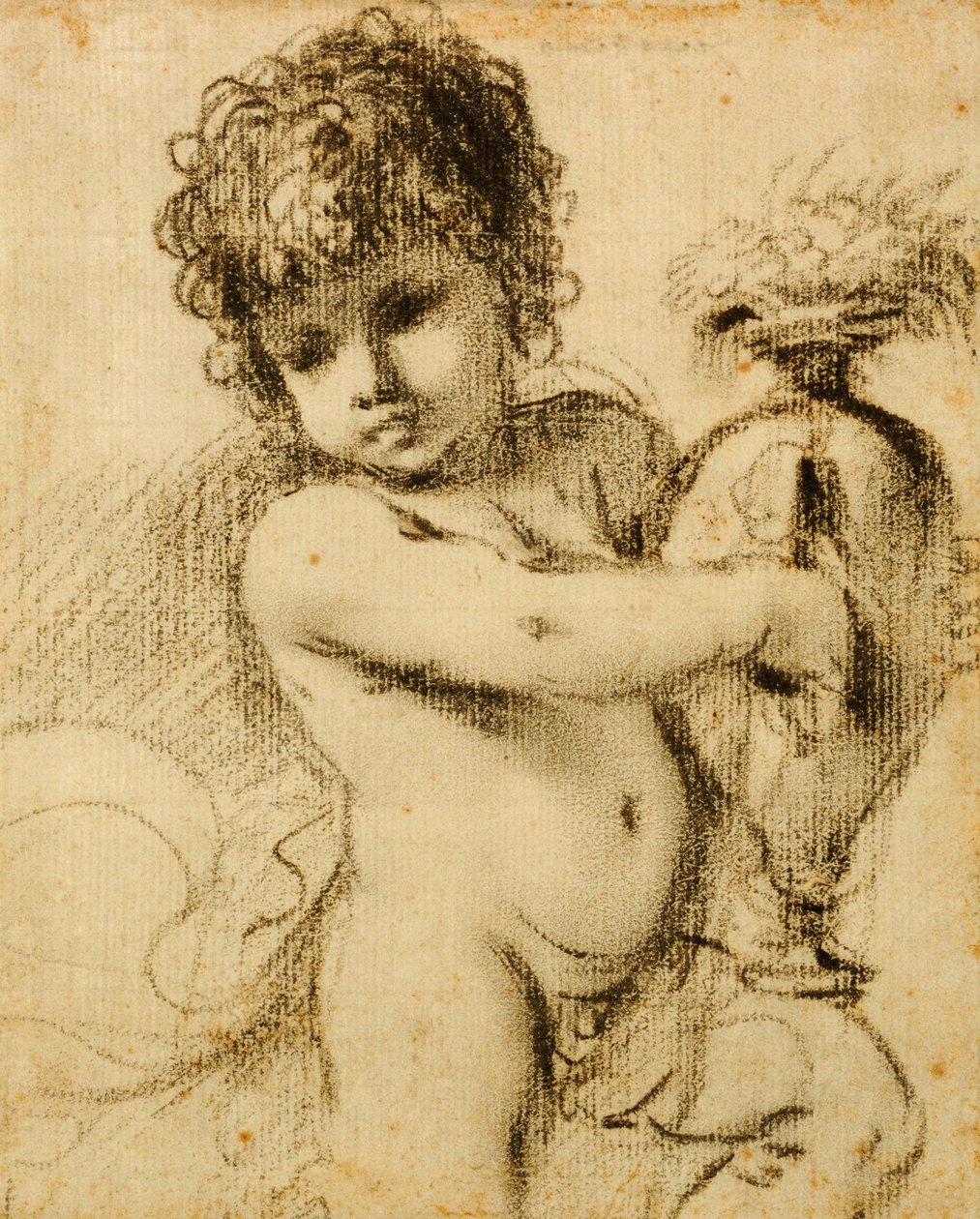 Putto s vázou od Guercino