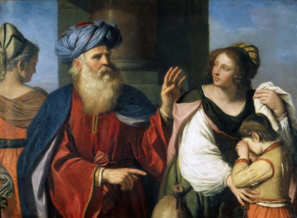 Abraham vyhání Hagar a Izmaela, 1657. od Guercino
